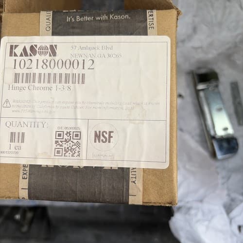 Kason 10218000012 Hinge Chrome 1-3/8 - Thumbnail 4
