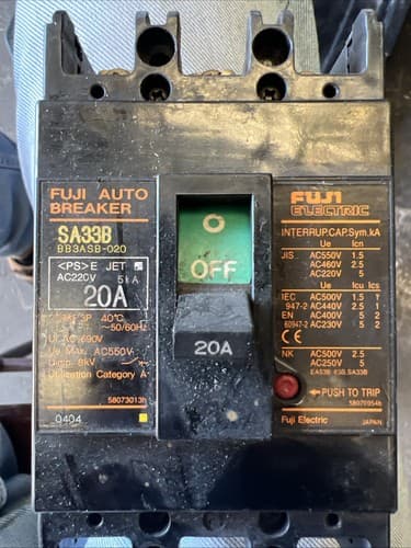 Fuji Electric SA33B Auto Breaker 20A - Thumbnail 5