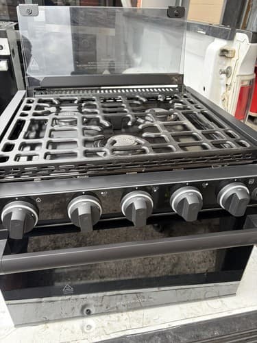 RV 3-Burner 17” Gas RV Range/Oven W/Flame Sense Glass Cover - #FGR17G3MA1B #10 - Image 1
