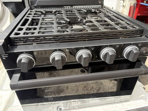 RV 3-Burner 17” Gas RV Range/Oven W/Flame Sense Glass Cover - #FGR17G3MA1B #10 - Thumbnail 2