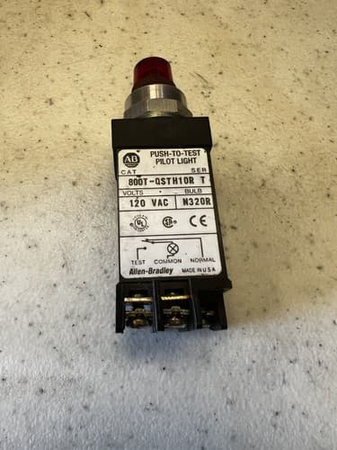 Allen Bradley Push to Test Pilot Light 800T-QSTH1OR T - Image 1