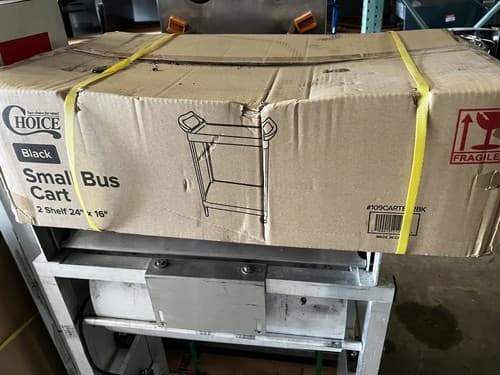 Small Bussing utility Cart Two Shelf 24”x16” MODEL# 109CARTBS2BK BLACK - Thumbnail 4