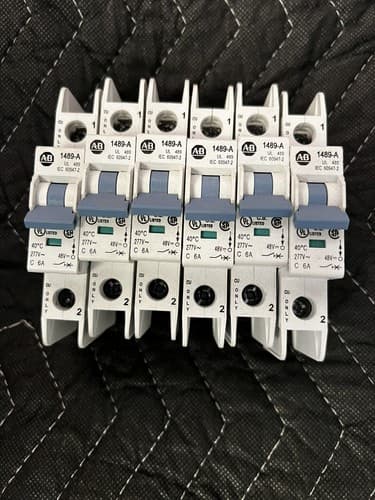 Allen Bradley 1489-A1C060 Circuit Breaker Series A (LOT OF 6 BREAKERS) - Image 1