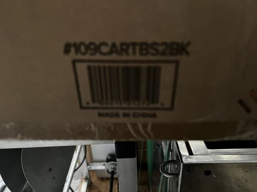 Small Bussing utility Cart Two Shelf 24”x16” MODEL# 109CARTBS2BK BLACK - Thumbnail 2