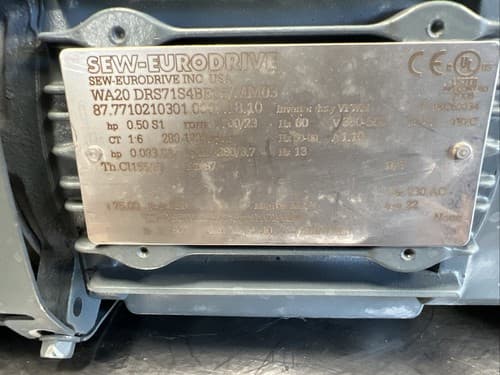 Sew Eurodrive WA20 DRS71S4BE05/MM03 Gearmotor - Thumbnail 2