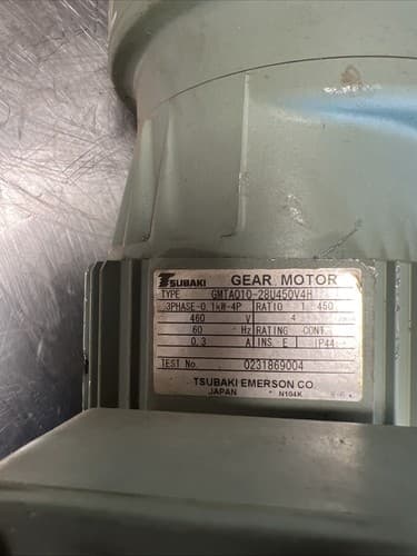 Tsubaki GMTA010-28U450V4H Gear Motor - Thumbnail 3