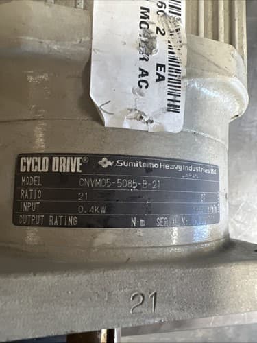CYCLO-DRIVE ALTAX CNVM05-5085-B-21 MOTOR,RATIO 21:1,FRAME F-71M,1410-1730 RPM - Thumbnail 2