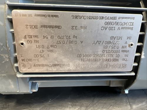 SEW EURODRIVE W20 DR631 A/BR/HR/TH Gear Motor - Thumbnail 4