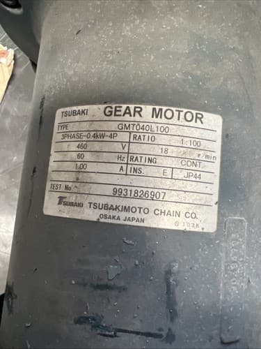 Tsubaki GMTA040-28L40L10 Gear Motor 3PHASE-0.4kW-4P 460v - Thumbnail 2