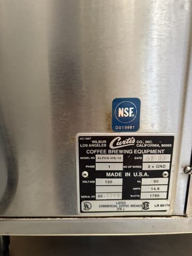 Curtis Alpha IIl-S -10 Alpha Coffee Brewing with Hot Water Dispensing - Thumbnail 3