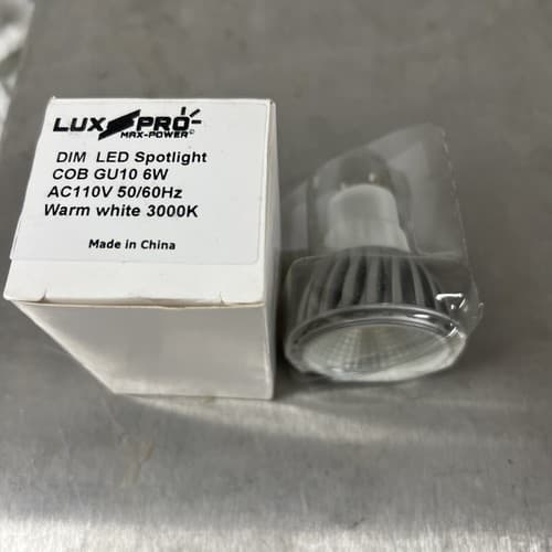 Lux Pro Dim led spotlight 3000 6w 110v 50/60Hz Warm White 3000k (4 pack) - Image 1