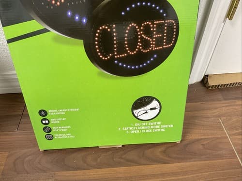 OPEN/CLOSED Store LED sign 24”x14” - Thumbnail 3