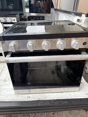 RV 3-Burner 21” Gas RV Range/Oven W/Flame Sense Glass Cover - #FGR21G3MA1B #11 - Image 1