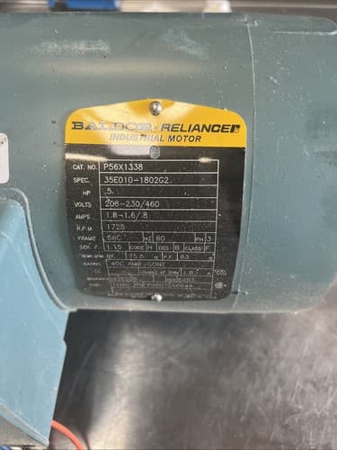 Reliance Electric Baldor P56X1338 Motor .5hp (208-230/460V) - Thumbnail 2