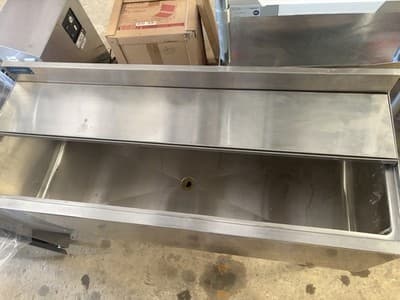Commercial Ice Bin 48 “x 18” x 33” Back Stop Height Stainless Steel - Thumbnail 4