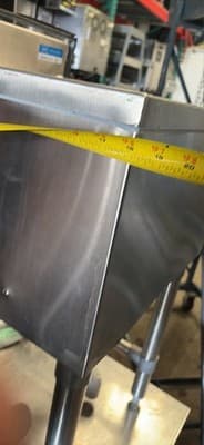 BK Resources BKUBD 18"W x 18"D Stainless Steel Underbar Drainboard - Thumbnail 2