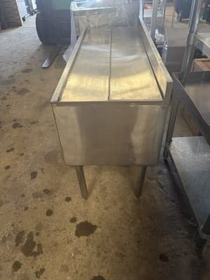 Commercial Ice Bin 48 “x 18” x 33” Back Stop Height Stainless Steel - Thumbnail 5