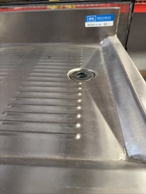 BK Resources BKUBD 18"W x 18"D Stainless Steel Underbar Drainboard - Thumbnail 8