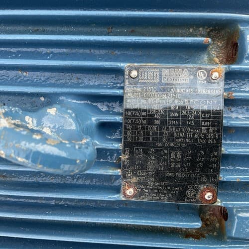 10 HP Weg Electric Motor 01036XT3E215TC Motor 208/230/460V - Thumbnail 5