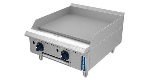 RESTAURANT THERMOSTATIC GAS GRIDDLE 2 BURNER - FTG24 70K BTU'S - Image 1
