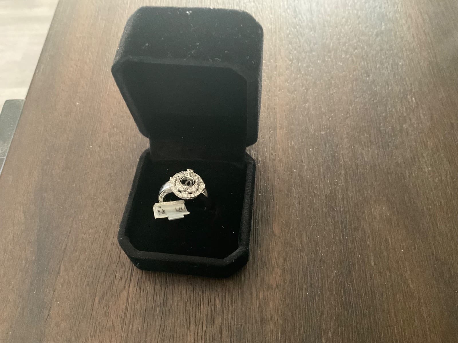 Diamond Engagement Ring, Size Approx. 7, Semi-Mount, 14k White Gold, .58ct - Image 1