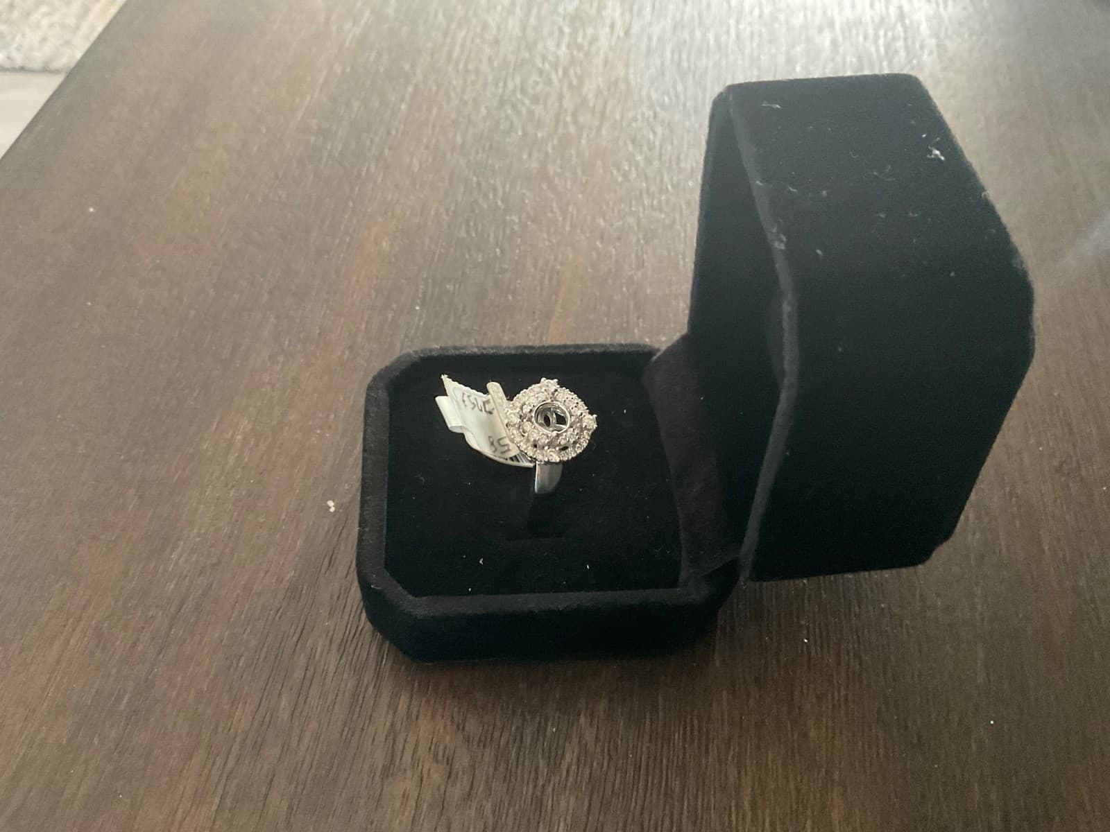Diamond Engagement Ring, Size Approx. 7, Semi-Mount, 14k White Gold, .58ct - Thumbnail 2