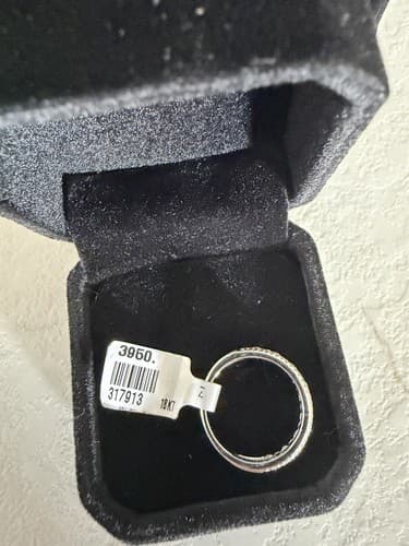 Diamond Engagement Ring 6 1/4 18k White Gold 0.32 ct Diamonds - Thumbnail 5