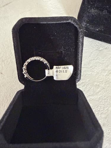 Diamond Engagement Ring 6 1/4 18k White Gold 0.32 ct Diamonds - Thumbnail 6