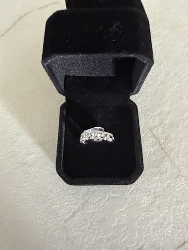 Diamond Engagement Ring 6 1/4 18k White Gold 0.32 ct Diamonds - Thumbnail 2