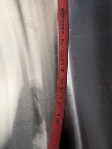 3 ft. 3/8 Inch 300 PSI Oil Resistant Rubber Air Hose Tail - Thumbnail 2