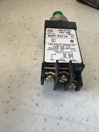 ALLEN BRADLEY 800T-PST16 Series N Push to Test Pilot Light(green) 120V 50/60HZ - Thumbnail 4