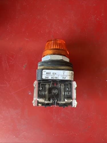 ALLEN BRADLEY 800T-Q24 PILOT LIGHT AC/DC 24V LAMP 757 (Orange)