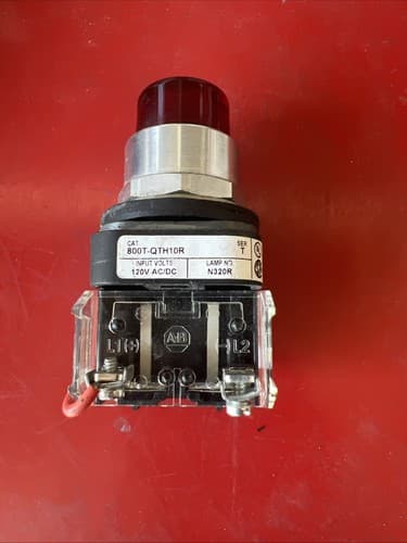 ALLEN BRADLEY 800T-QTH10R PUSH TO TEST PILOT LIGHT RED SERIES T - Image 1