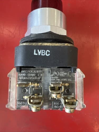 ALLEN-BRADLEY RED ILLUMINATED PUSH BUTTON 800T-PTH16R - Thumbnail 5