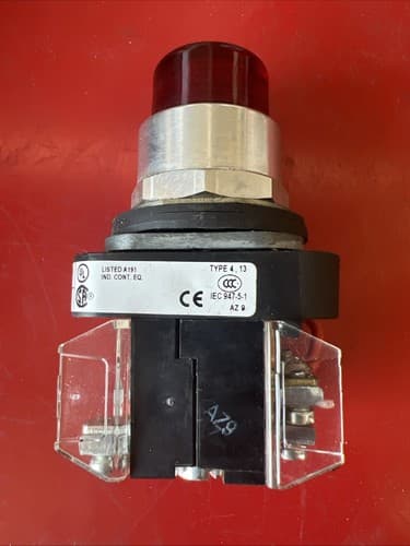 ALLEN BRADLEY 800T-QTH10R PUSH TO TEST PILOT LIGHT RED SERIES T - Thumbnail 2