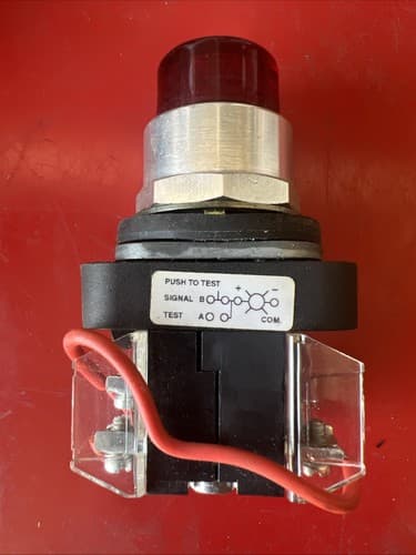 ALLEN BRADLEY 800T-QTH10R PUSH TO TEST PILOT LIGHT RED SERIES T - Thumbnail 4