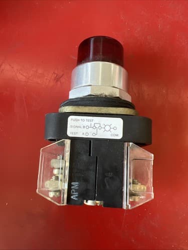 ALLEN BRADLEY 800T-QT24 RED PUSH TO TEST PILOT LIGHT - Thumbnail 4