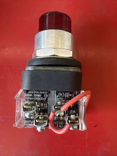 ALLEN BRADLEY 800T-QTH10R PUSH TO TEST PILOT LIGHT RED SERIES T - Thumbnail 3