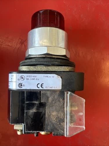 ALLEN-BRADLEY RED ILLUMINATED PUSH BUTTON 800T-PTH16R - Thumbnail 2