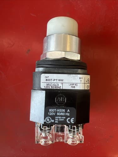 Allen Bradley 800T-PT16W -T PILOT LIGHT WHITE Pushbutton - Thumbnail 3