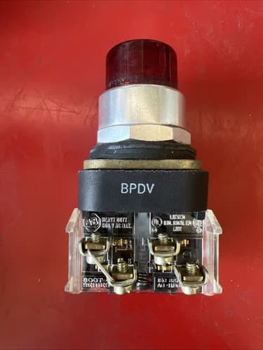 ALLEN BRADLEY 800T-QT24 RED PUSH TO TEST PILOT LIGHT - Thumbnail 3