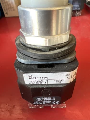 Allen Bradley 800T-PT16W -T PILOT LIGHT WHITE Pushbutton - Thumbnail 2