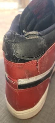 Air Jordan 1 Retro High Satin Black Toe W - Size 9 Men's Red Black White - Thumbnail 8