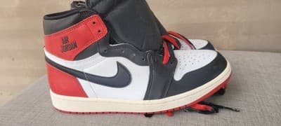 Air Jordan 1 Retro High Satin Black Toe W - Size 9 Men's Red Black White - Image 1