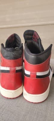 Air Jordan 1 Retro High Satin Black Toe W - Size 9 Men's Red Black White - Thumbnail 4