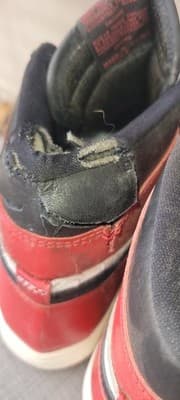 Air Jordan 1 Retro High Satin Black Toe W - Size 9 Men's Red Black White - Thumbnail 5