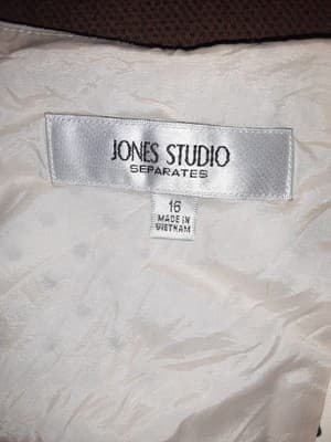 Jones Studio Separates White w Black Polka Dots Tank Top Size 16 Shirt Blouse - Thumbnail 6