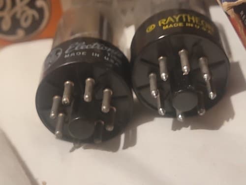 Pair Raytheon & GE NIB NOS 6SN7GTB/6SN7GT Side Getter Vacuum Tubes FREE SHIPPING - Thumbnail 3