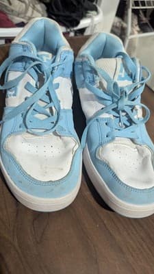 DC Womens Cure Casual Low Top Skate Shoes Sneakers White/ Carolina Blue Size 8 - Thumbnail 7