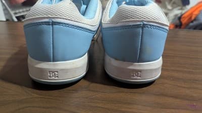DC Womens Cure Casual Low Top Skate Shoes Sneakers White/ Carolina Blue Size 8 - Thumbnail 6